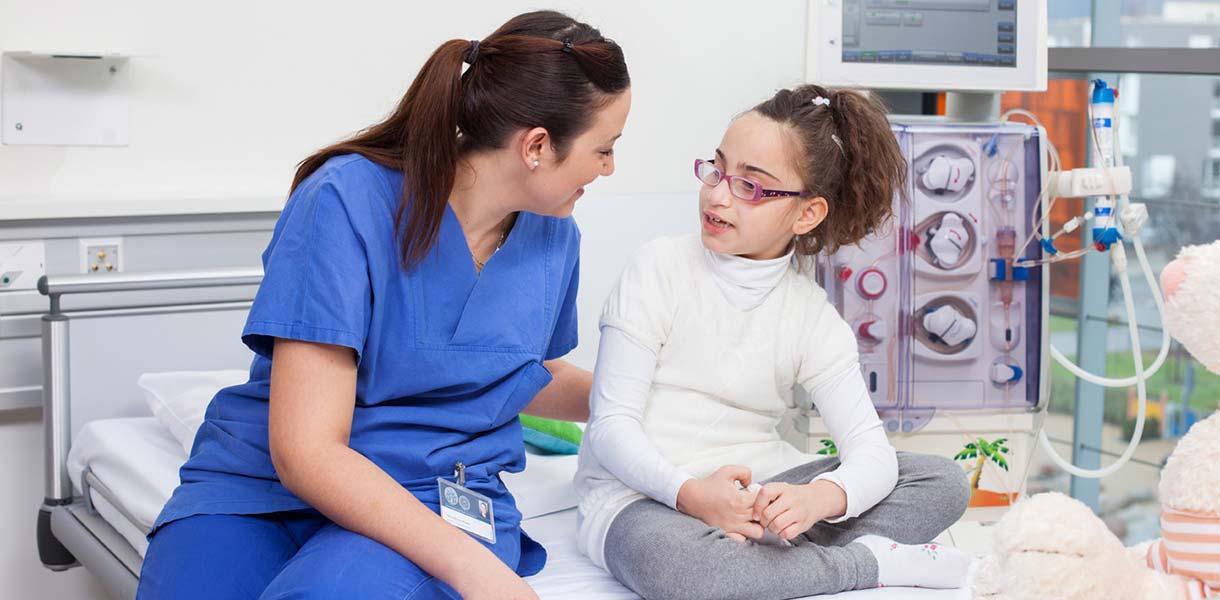 Nurse with child patient